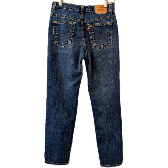 Vintage Y2K LEVI'S 512 Classic Slim Stretch Tapered Ankle Jean, Medium Blue Sz 4 - Picture 6 of 6
